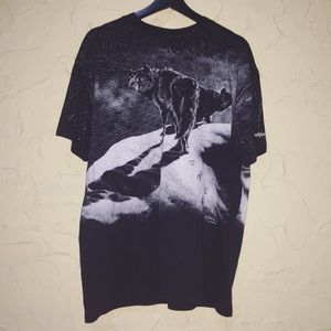 Vintage Harlequin Nature Graphics Wolf T Shirt